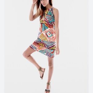 J Crew Colorful Geometric Print Dress